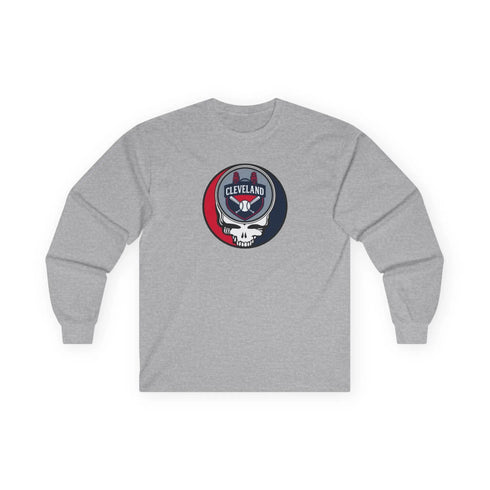 Grateful Dead - Cleveland Guardians Classic Stealie Long Sleeve Tee - MLB - StealieShop